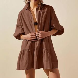 Free people misha mini dress in brown